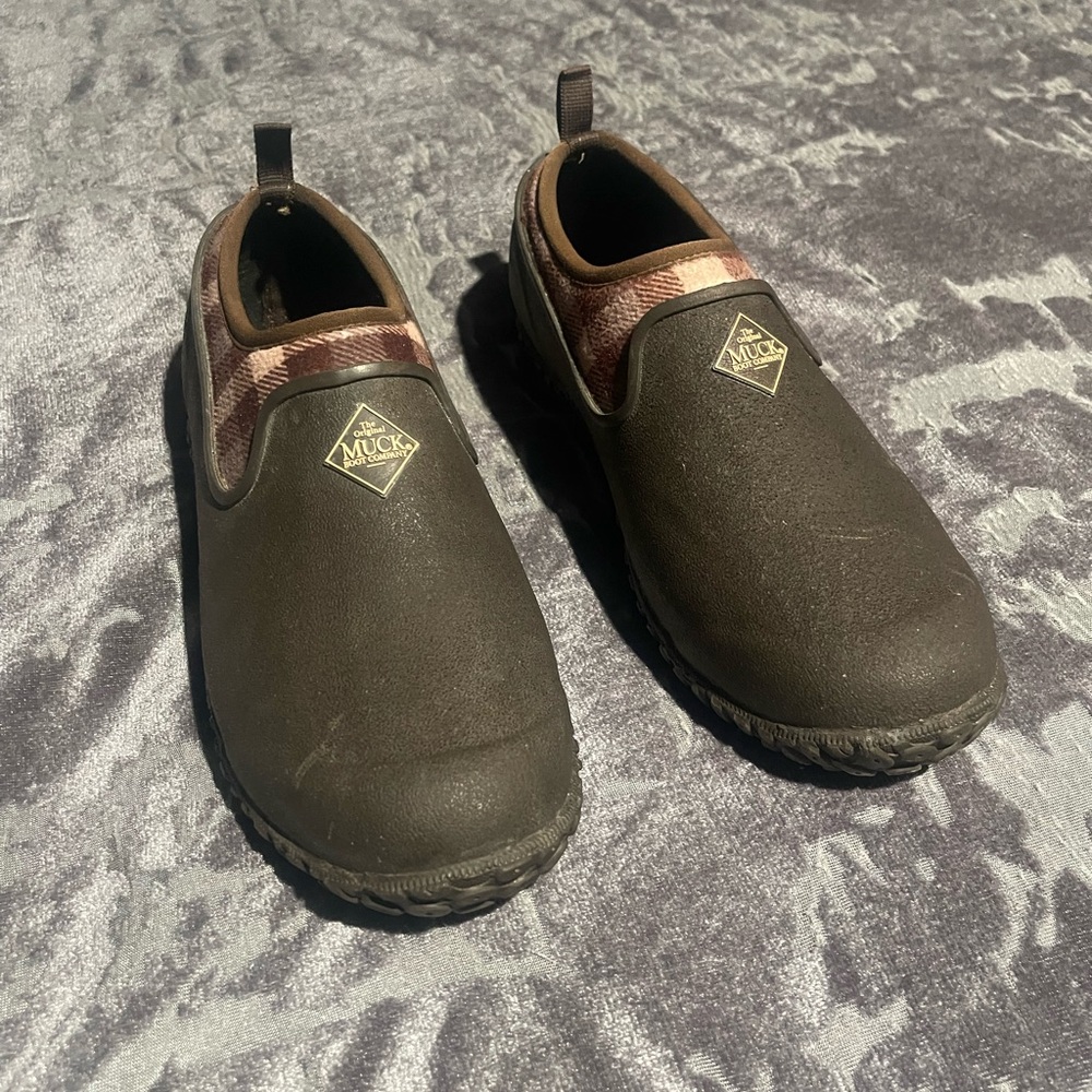Muck Boot Company Garden Shoes Slip-On | Waterproof | Plaid Lining | Women’s